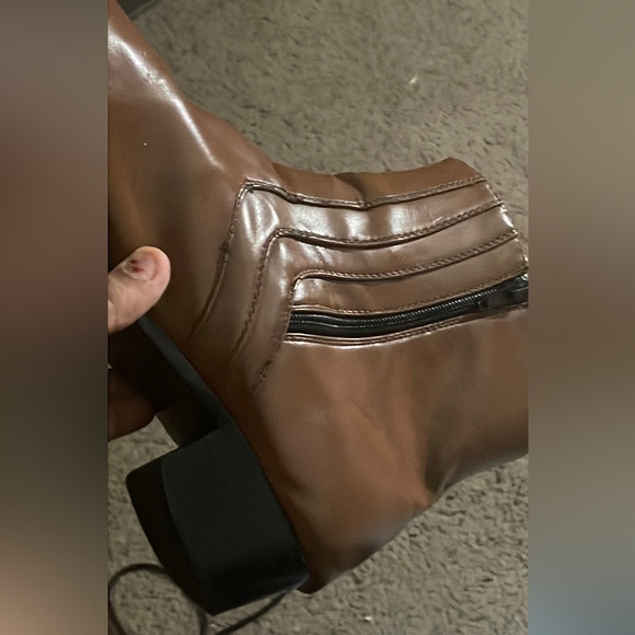 Brown leather boots for *men*